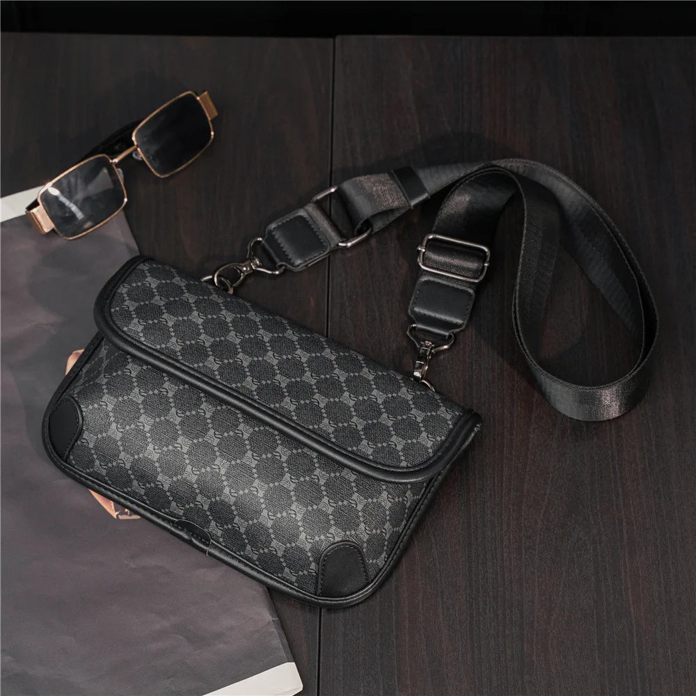 Stylish Men's PU Leather Crossbody Bag | Versatile Fashion Accessory