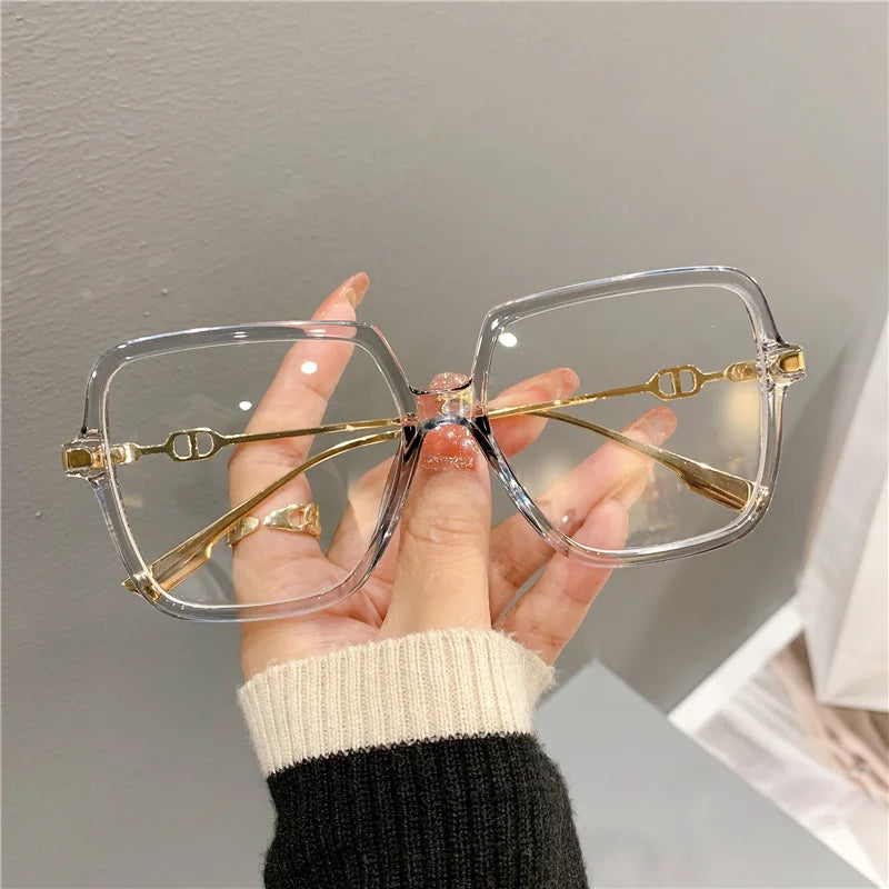 Women's Oversized Square Retro Eyewear | Anti-Blue Light Glasses 2026