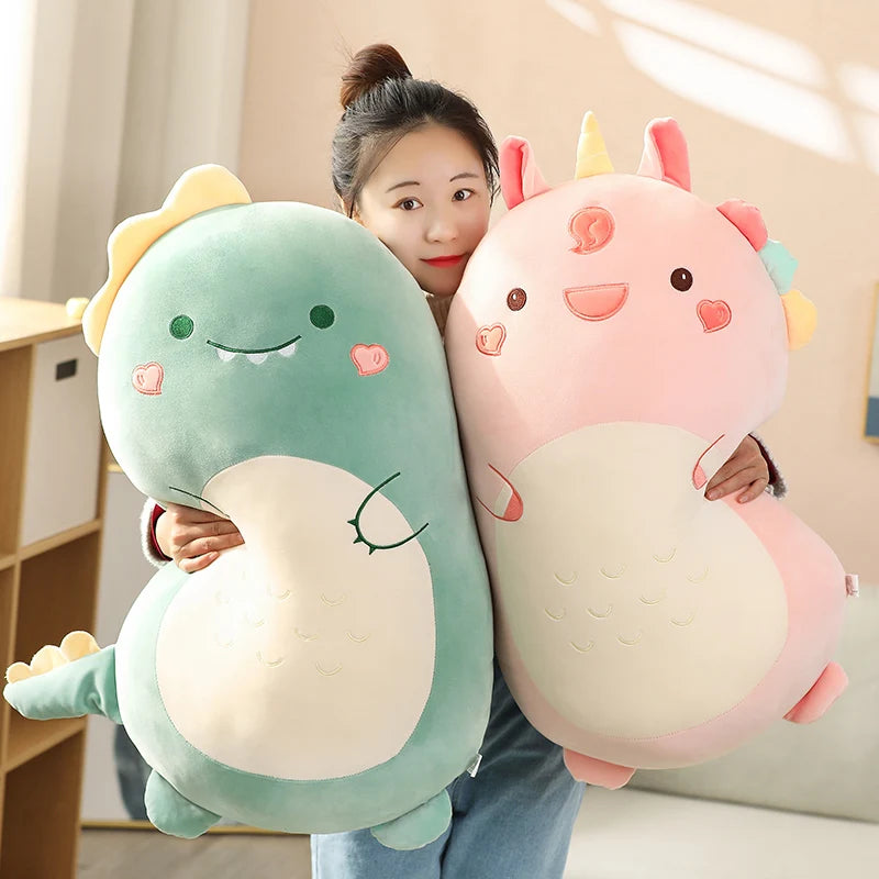 Kawaii Animal Plush Pillow | Cute Dinosaur & Shiba Inu Cushion