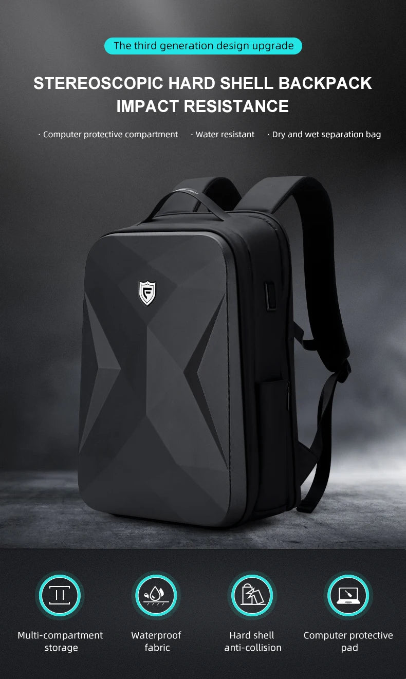 Waterproof Anti-Theft Men's Backpack for School & Travel