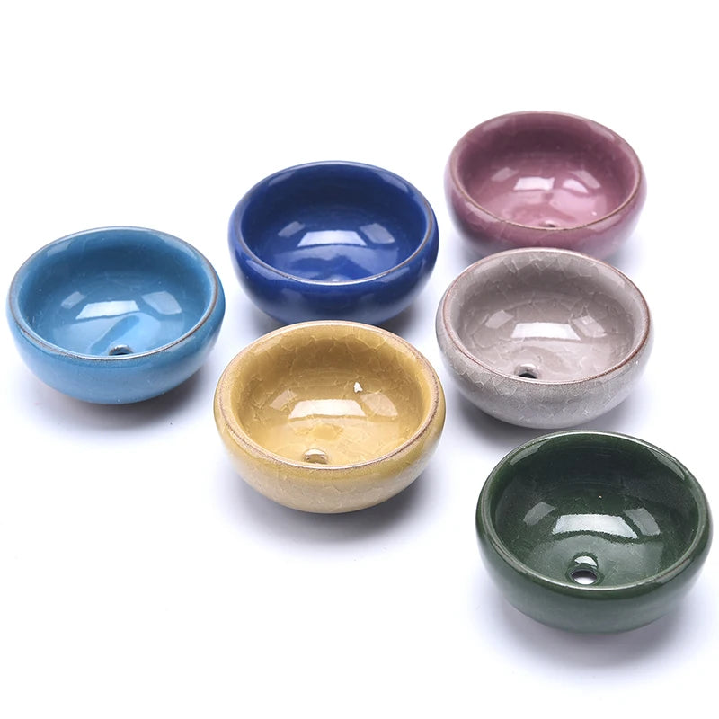 Cute Ice-Crack Glaze Flower Ceramic Succulent Planter Mini Pot