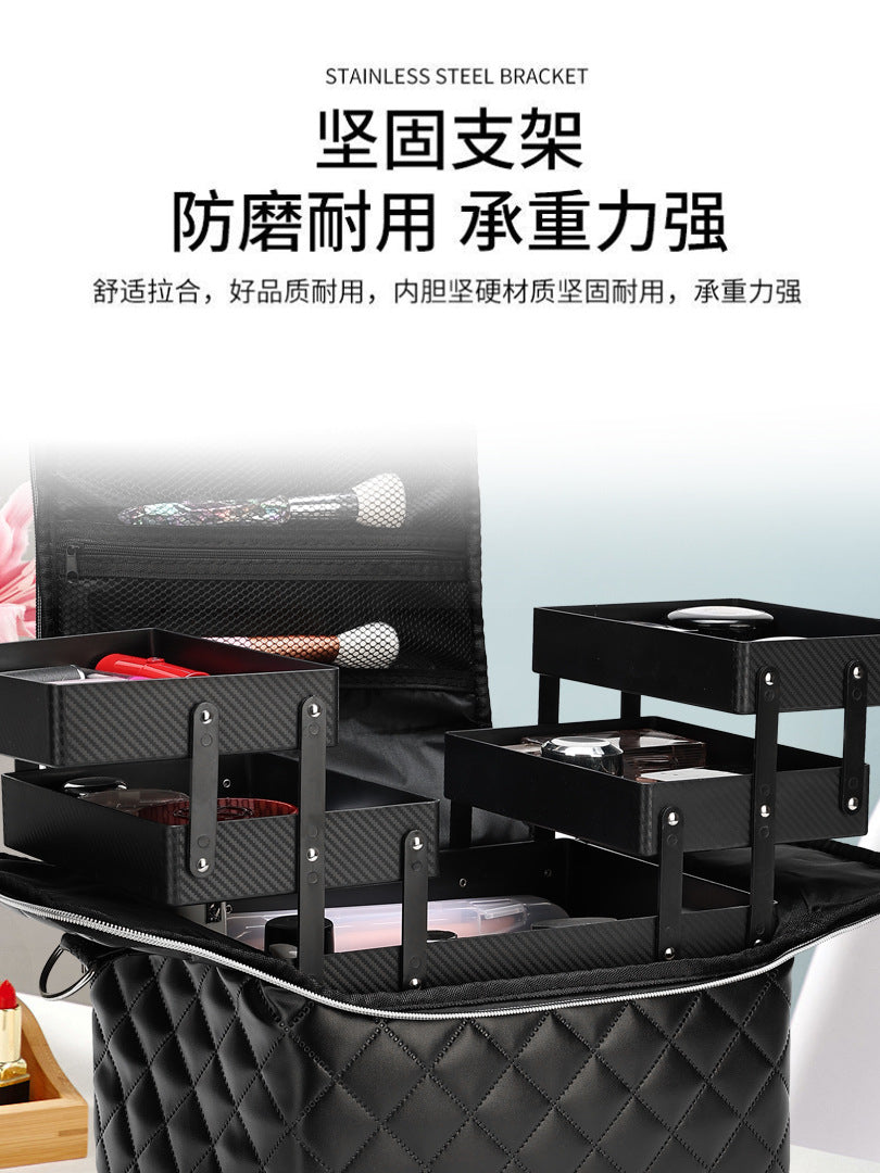 Stylish Large Capacity Makeup Brush Set Cosmetic Storage Bag