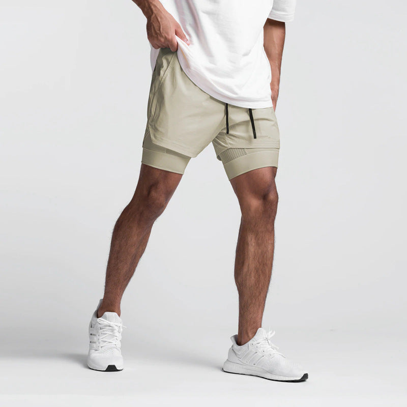 Men's 2-in-1 Running Shorts | Breathable Double Layer Fitness Gear