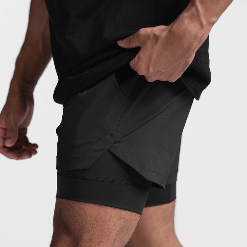 Men's 2-in-1 Running Shorts | Breathable Double Layer Fitness Gear