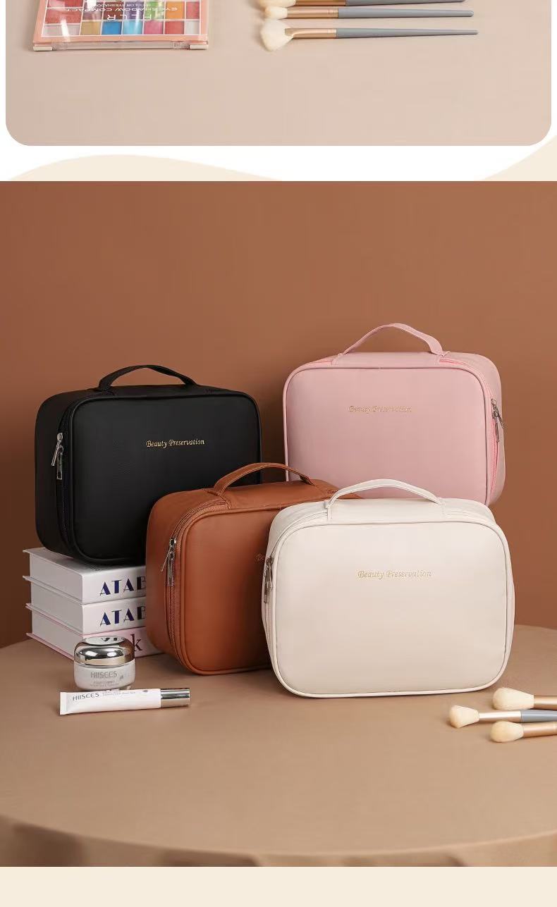 Multifunctional Partitioned Cosmetic Bag | Stylish Makeup Storage