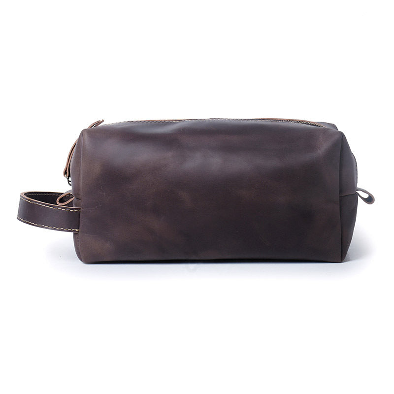 Stylish Genuine Leather Hand Wash Bag for Men | Large Capacity