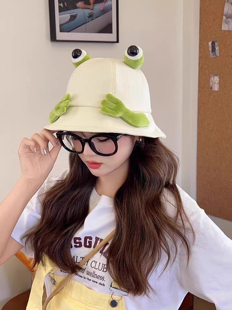 Cute Big Eyes Frog Bucket Hats | Stylish Sun Protection Cap