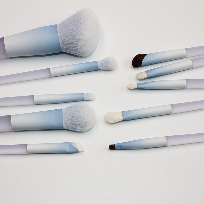 10-Piece Makeup Brush Set | Blush, Powder & Eyeshadow Brushes