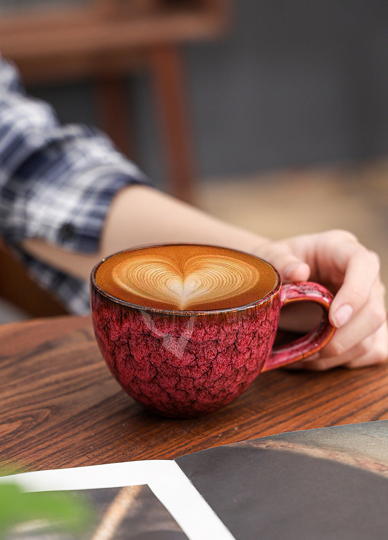 Taza de café de cerámica estilo japonés | Vajilla ecológica