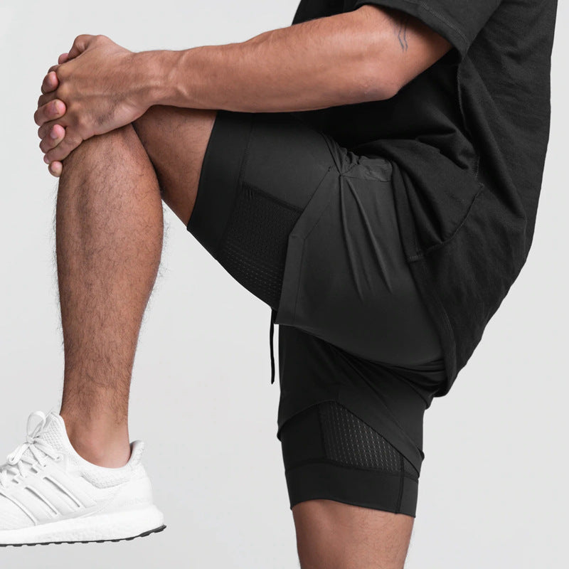 Men's 2-in-1 Running Shorts | Breathable Double Layer Fitness Gear