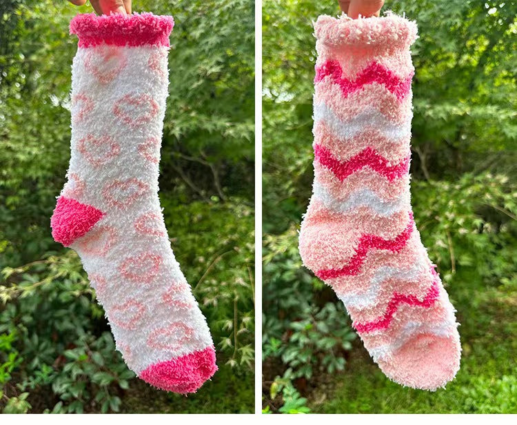 Cozy Heart-Shaped Floor Socks for Women | Warm & Non-Shedding