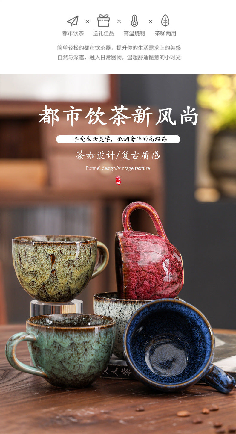 Taza de café de cerámica estilo japonés | Vajilla ecológica