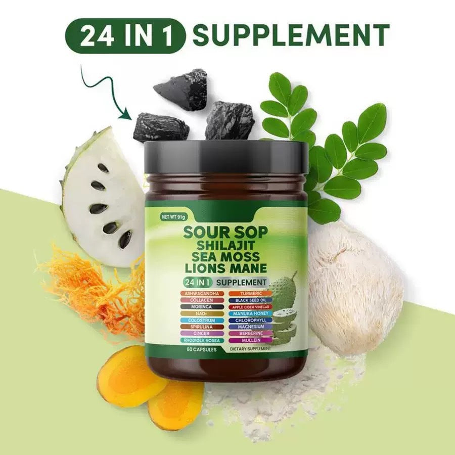 24-In-1 Soursop Supplement | Boost Digestion & Immunity