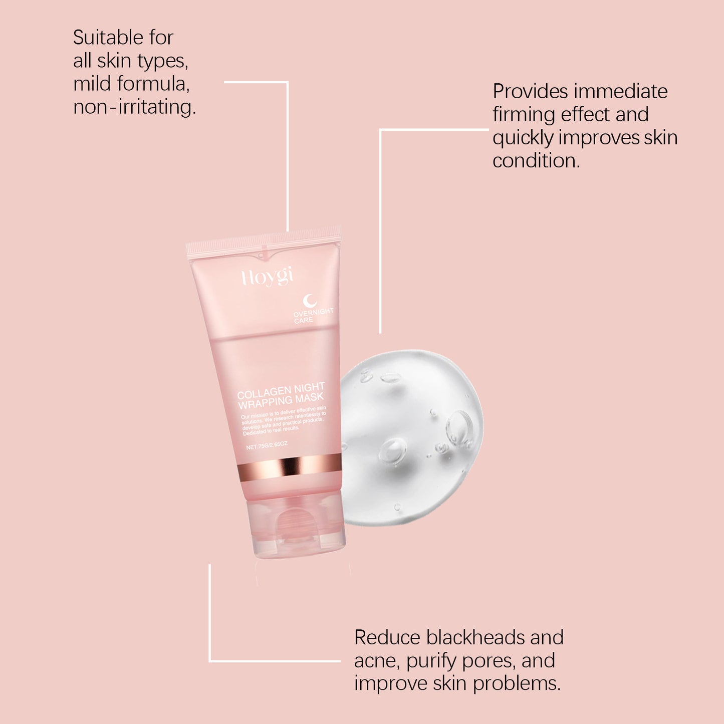 Collagen Overnight Peel Off Facial Mask | Deep Hydration & Glow