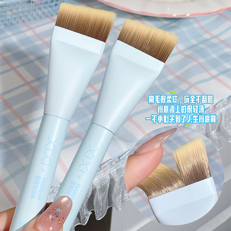 Ultra-Thin Flat Foundation Brush | Precision Makeup Beauty Tool