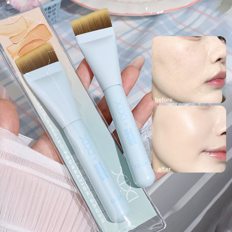Ultra-Thin Flat Foundation Brush | Precision Makeup Beauty Tool