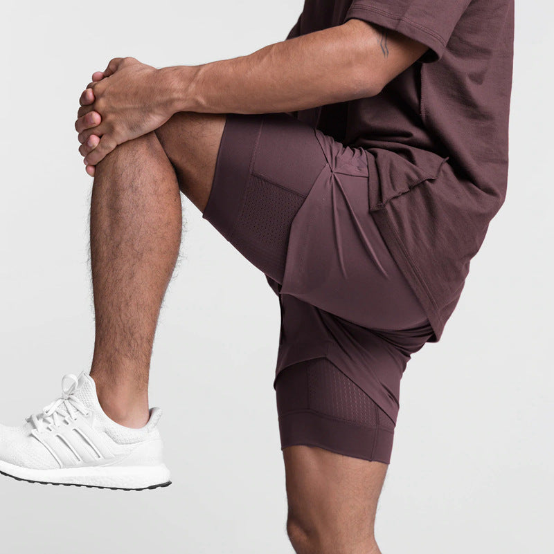 Men's 2-in-1 Running Shorts | Breathable Double Layer Fitness Gear