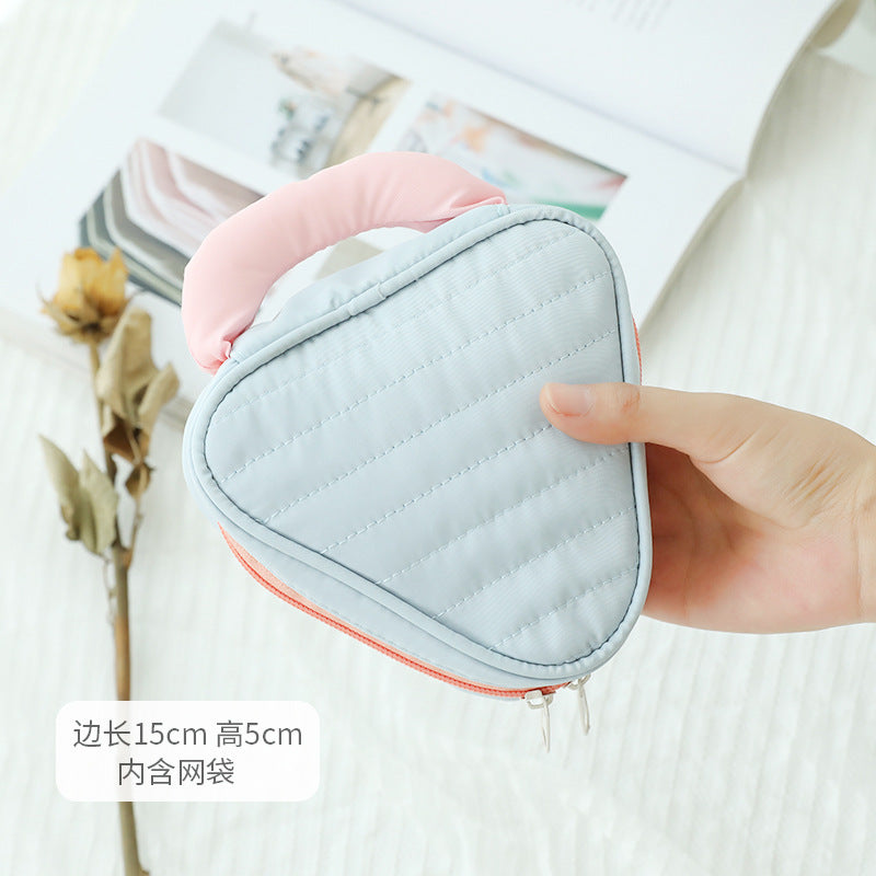 Large Capacity Color-Blocked Makeup Bag | Stylish Travel Essential