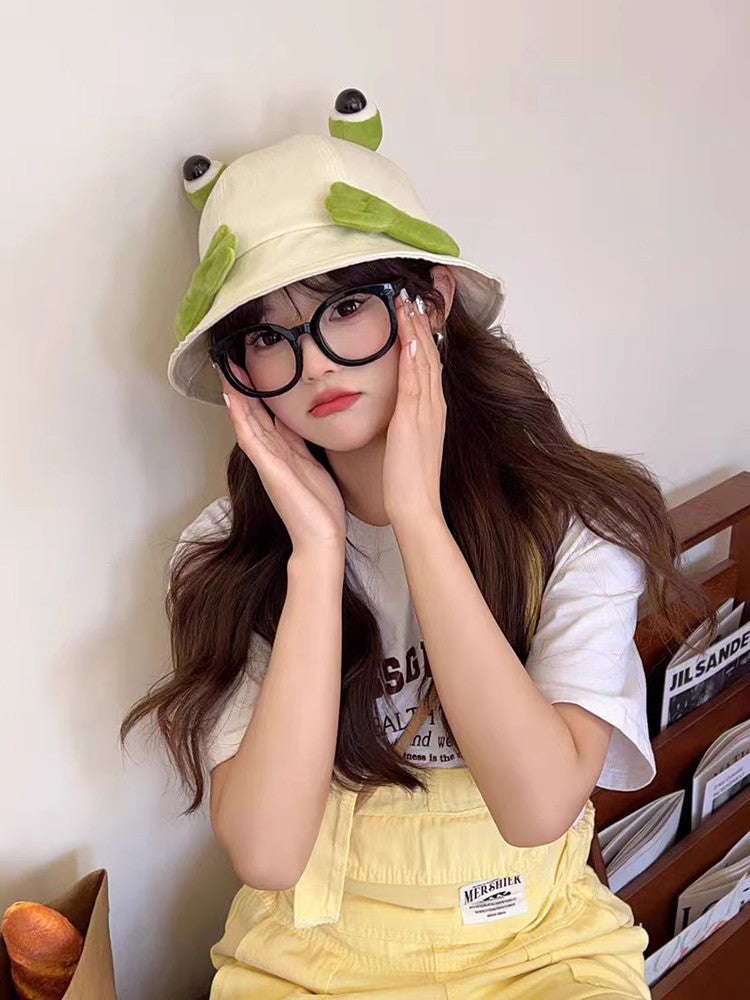 Cute Big Eyes Frog Bucket Hats | Stylish Sun Protection Cap