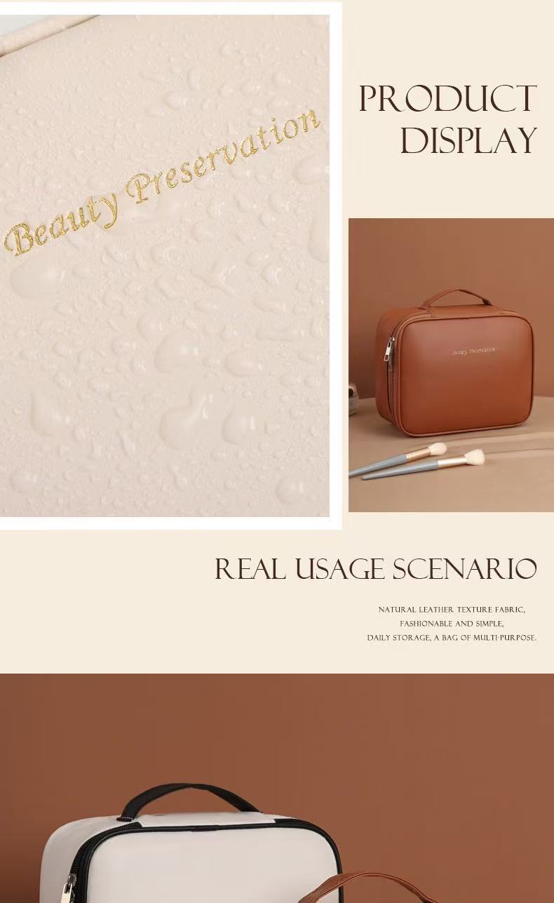 Multifunctional Partitioned Cosmetic Bag | Stylish Makeup Storage