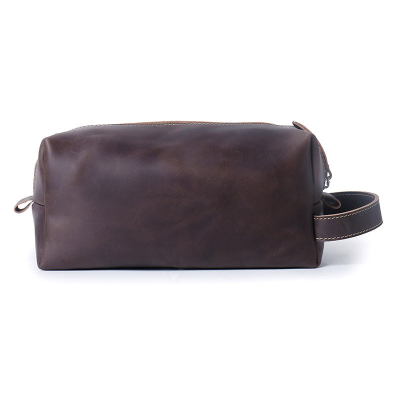 Stylish Genuine Leather Hand Wash Bag for Men | Large Capacity