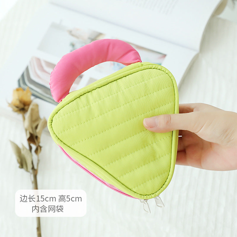 Large Capacity Color-Blocked Makeup Bag | Stylish Travel Essential