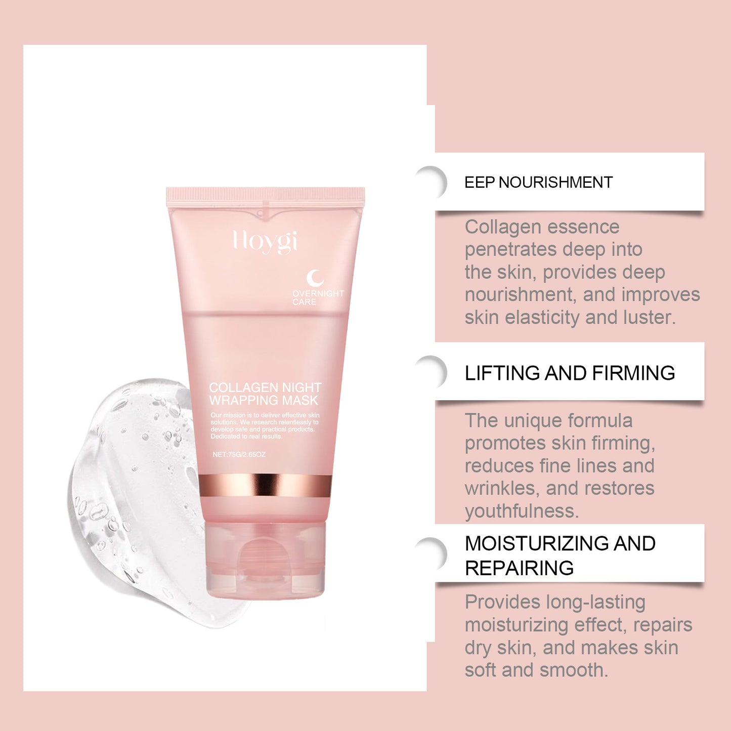 Collagen Overnight Peel Off Facial Mask | Deep Hydration & Glow