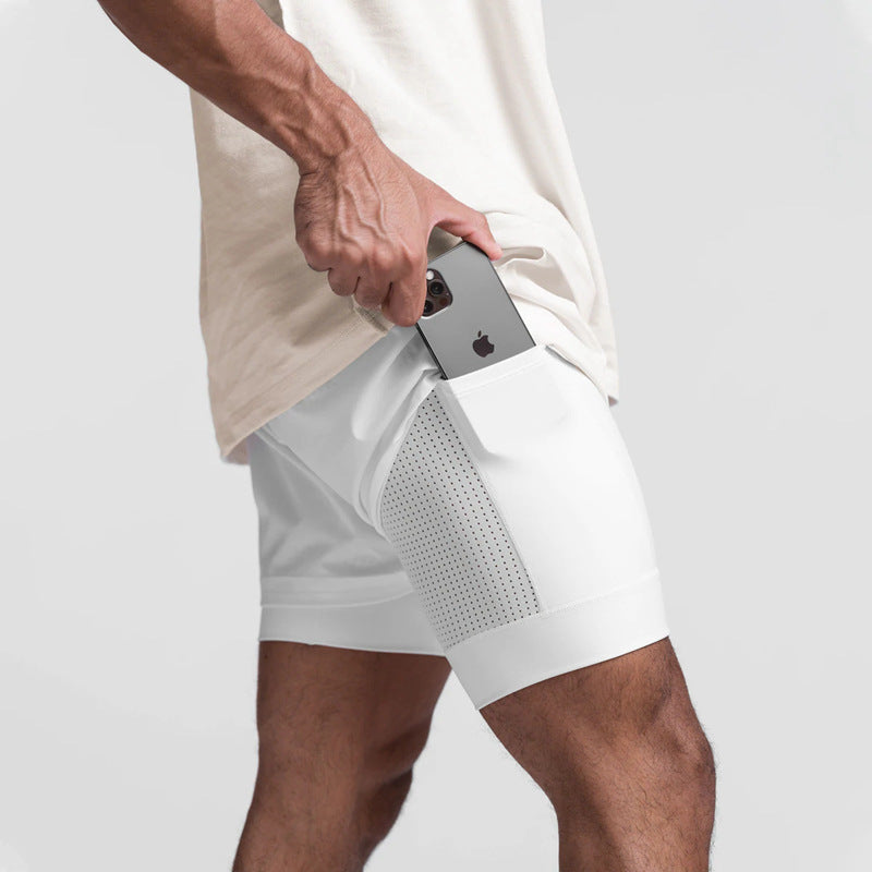Men's 2-in-1 Running Shorts | Breathable Double Layer Fitness Gear