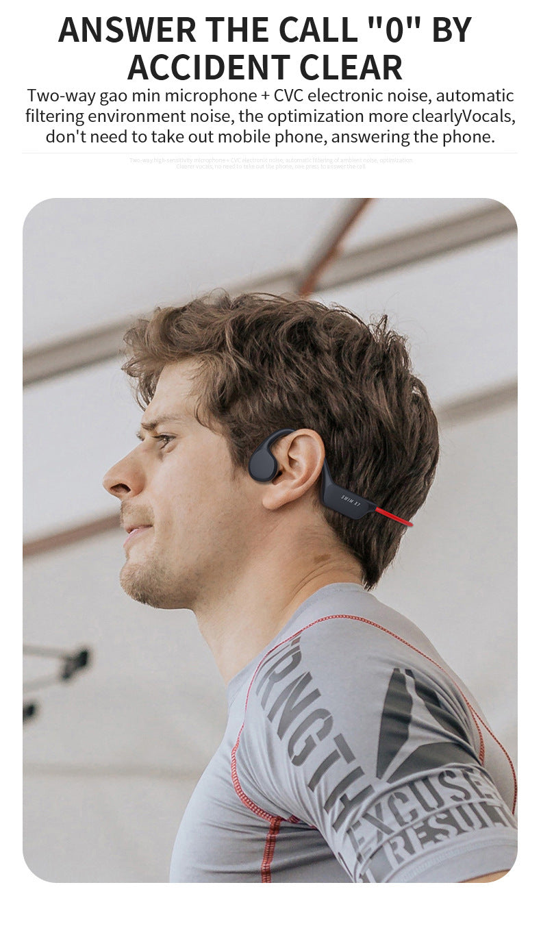 Bluetooth Bone Conduction Earphones | Waterproof MP3 Headphones