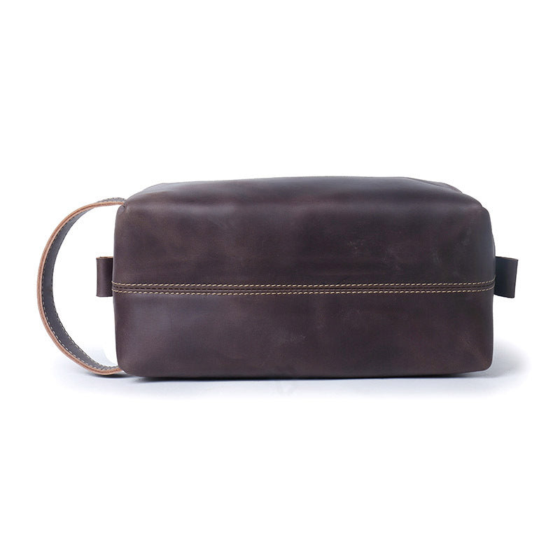 Stylish Genuine Leather Hand Wash Bag for Men | Large Capacity