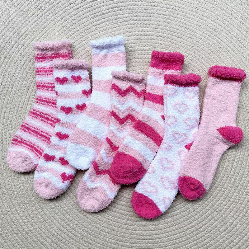 Cozy Heart-Shaped Floor Socks for Women | Warm & Non-Shedding
