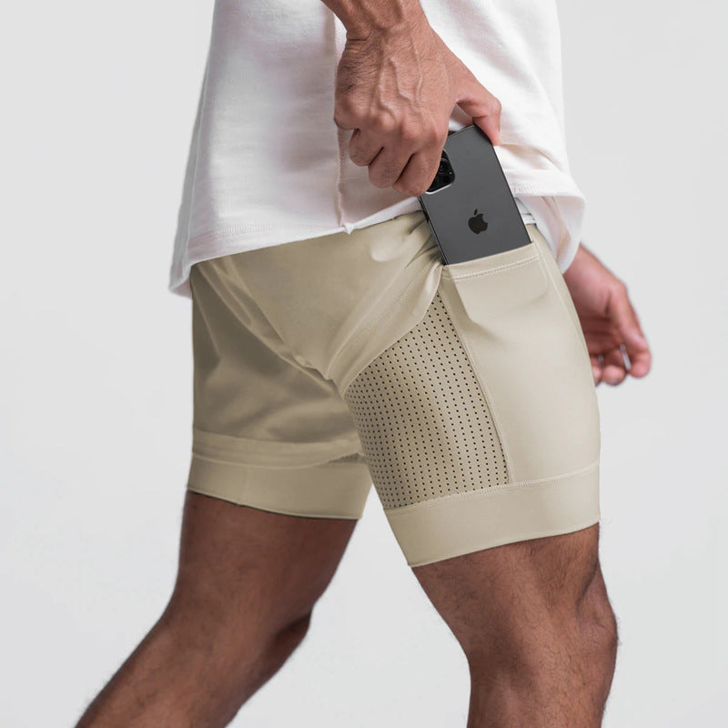 Men's 2-in-1 Running Shorts | Breathable Double Layer Fitness Gear