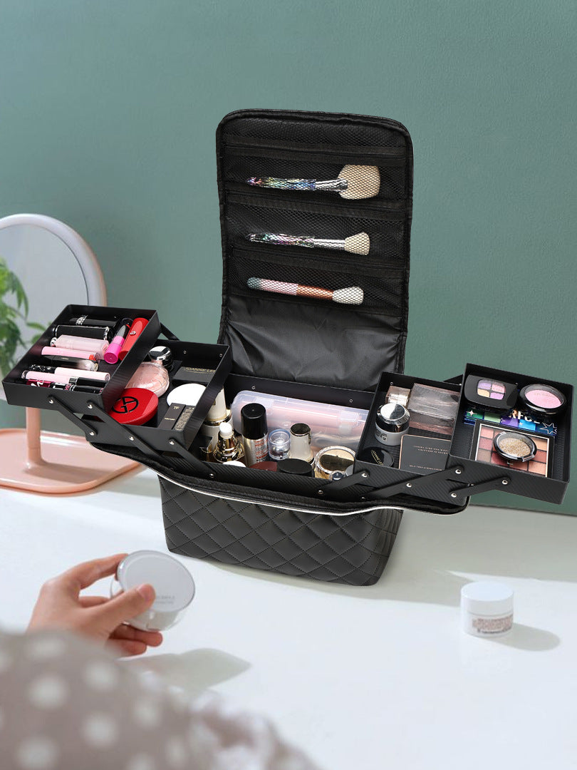 Stylish Large Capacity Makeup Brush Set Cosmetic Storage Bag