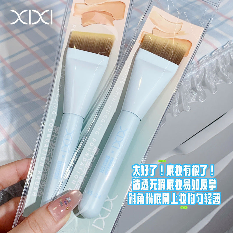 Ultra-Thin Flat Foundation Brush | Precision Makeup Beauty Tool
