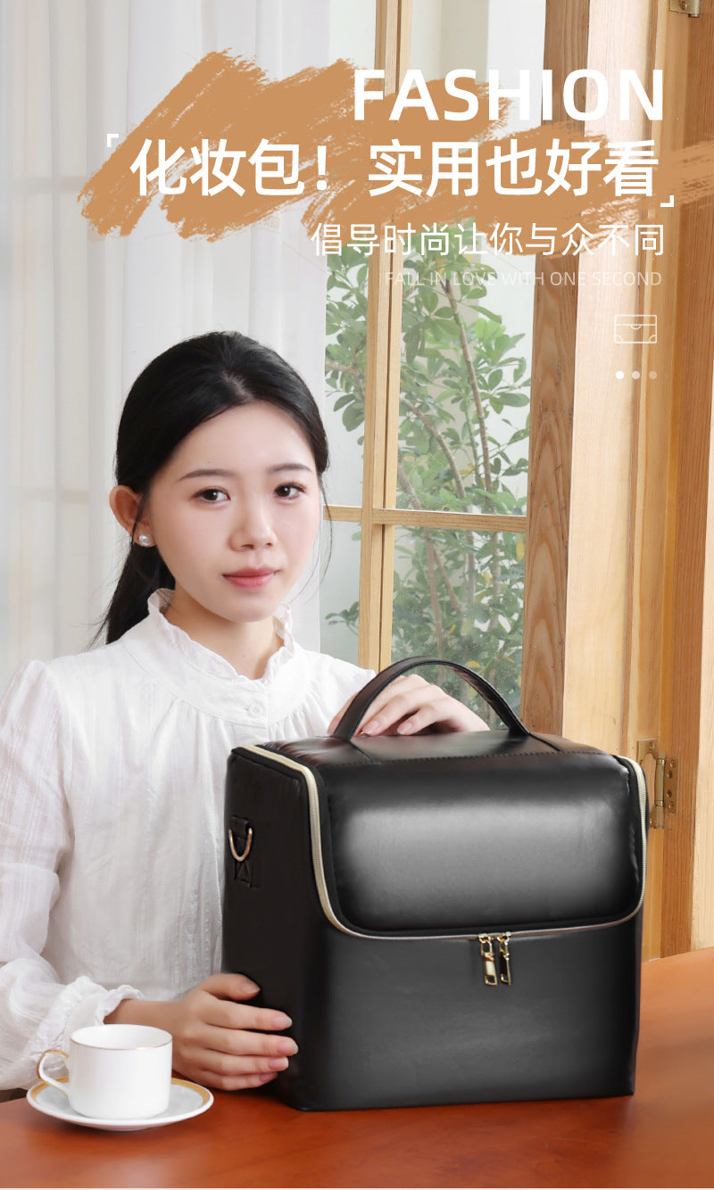 Stylish Large Capacity Makeup Brush Set Cosmetic Storage Bag