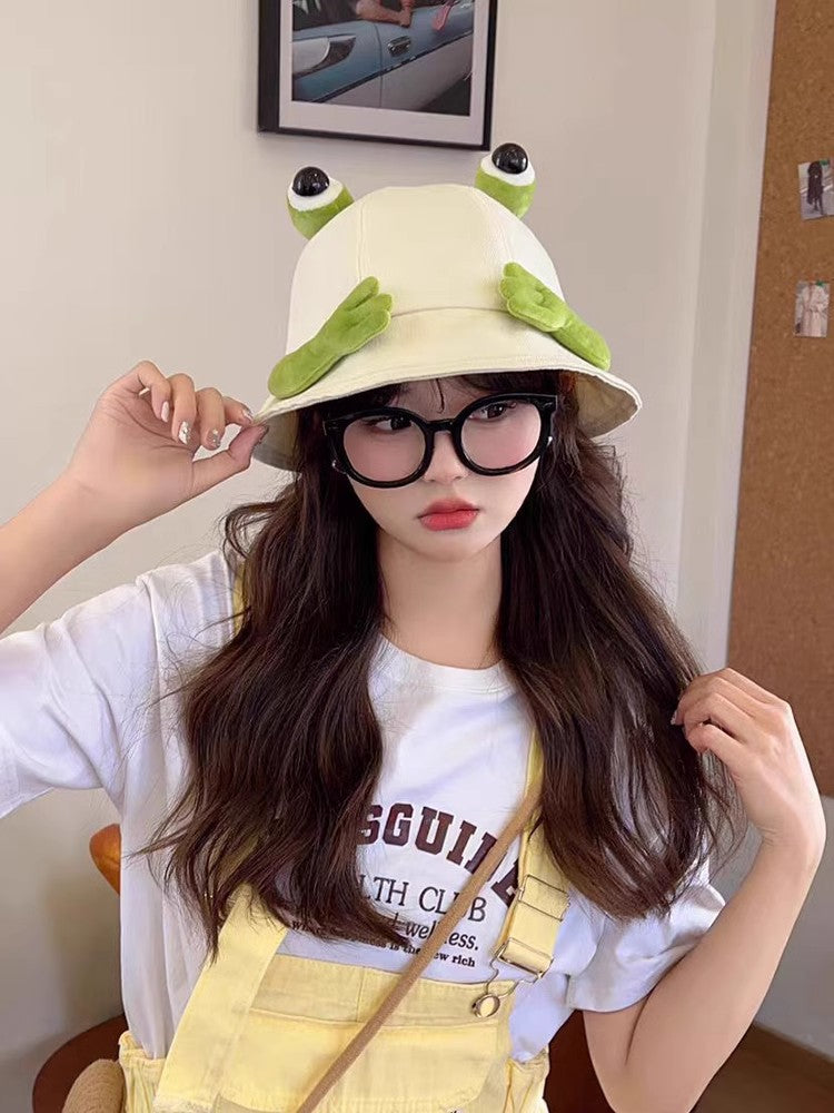 Cute Big Eyes Frog Bucket Hats | Stylish Sun Protection Cap