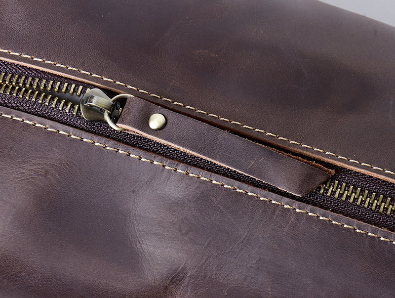Stylish Genuine Leather Hand Wash Bag for Men | Large Capacity