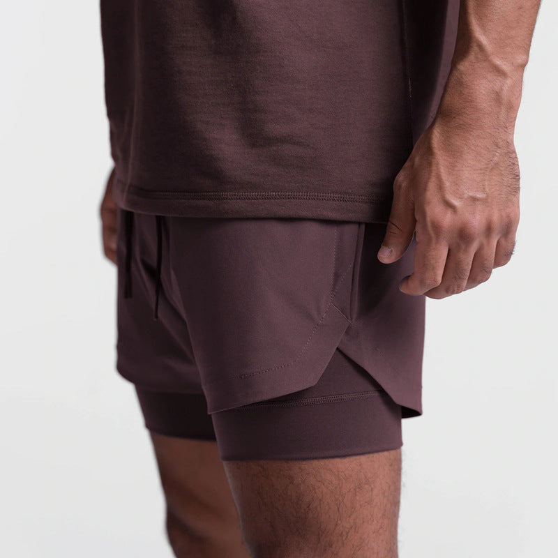 Men's 2-in-1 Running Shorts | Breathable Double Layer Fitness Gear