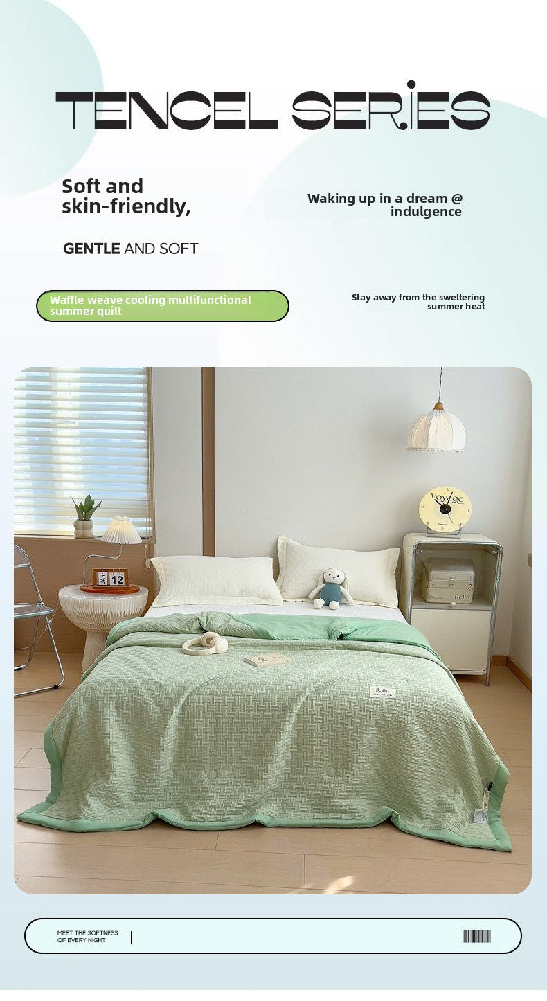 Lightweight Summer Waffle Quilt | Ideal for Home & Dorm