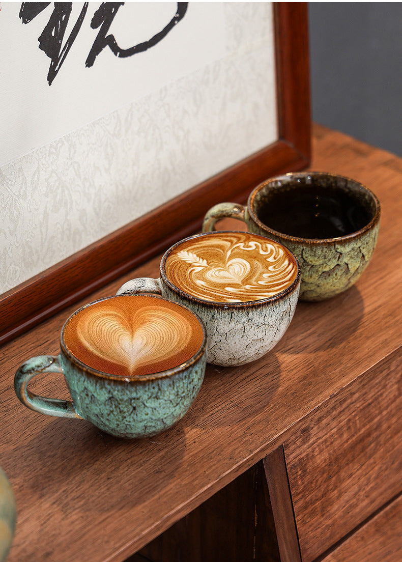 Taza de café de cerámica estilo japonés | Vajilla ecológica