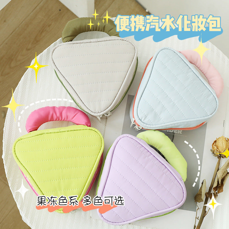 Large Capacity Color-Blocked Makeup Bag | Stylish Travel Essential