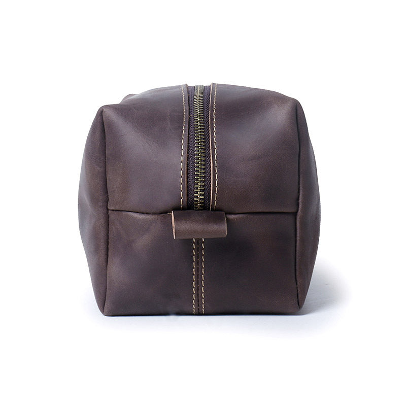 Stylish Genuine Leather Hand Wash Bag for Men | Large Capacity