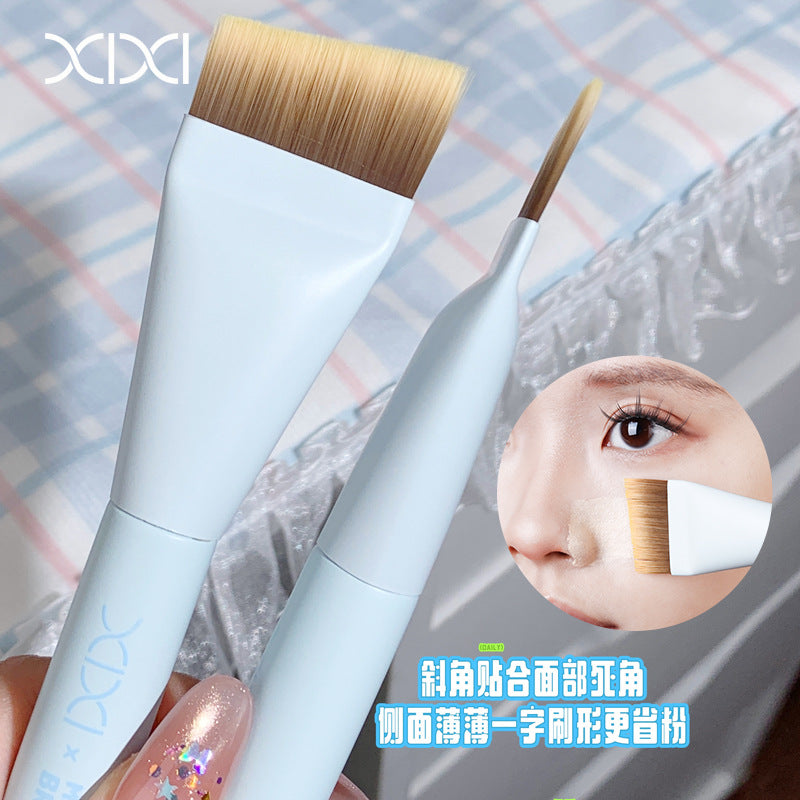 Ultra-Thin Flat Foundation Brush | Precision Makeup Beauty Tool