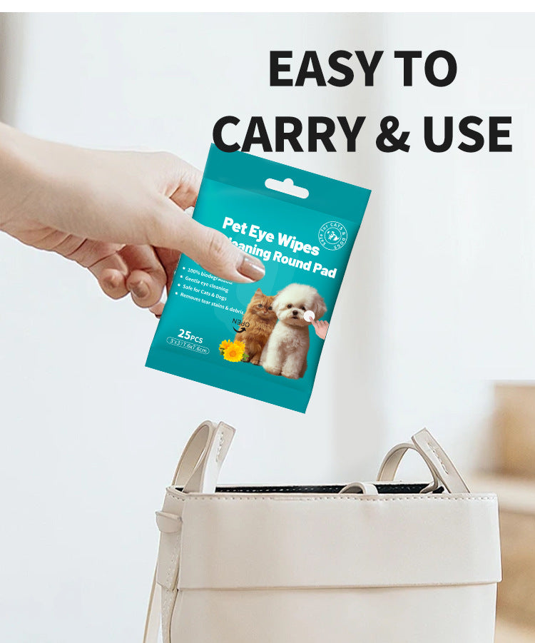 Effective Pet Tear Stain Removal Wipes | Gentle Cat Eye Cleaners