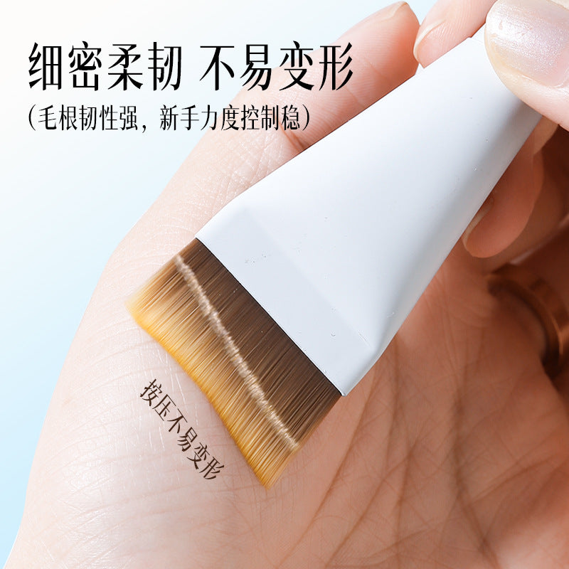 Ultra-Thin Flat Foundation Brush | Precision Makeup Beauty Tool