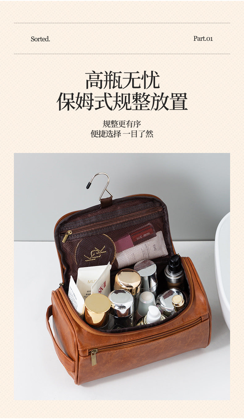 Portable Waterproof Hanging Toiletry Bag for Travel & Cosmetics