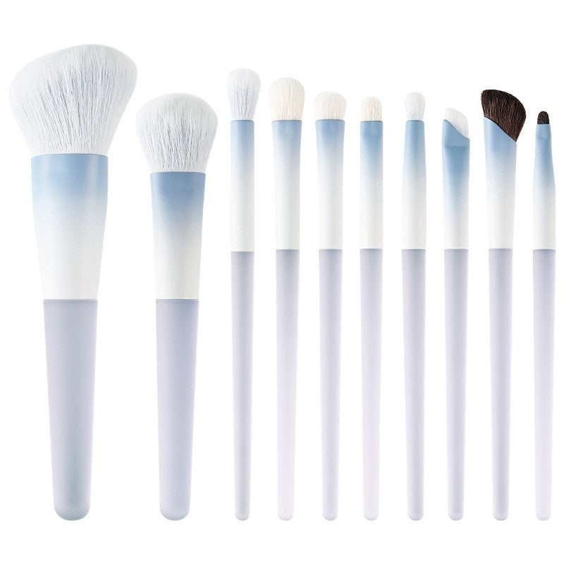 10-Piece Makeup Brush Set | Blush, Powder & Eyeshadow Brushes