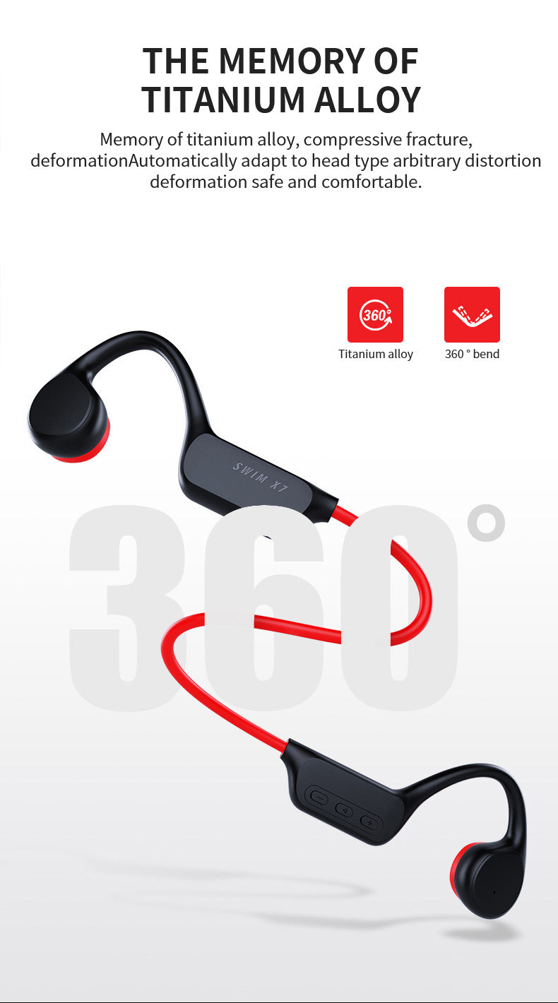 Bluetooth Bone Conduction Earphones | Waterproof MP3 Headphones