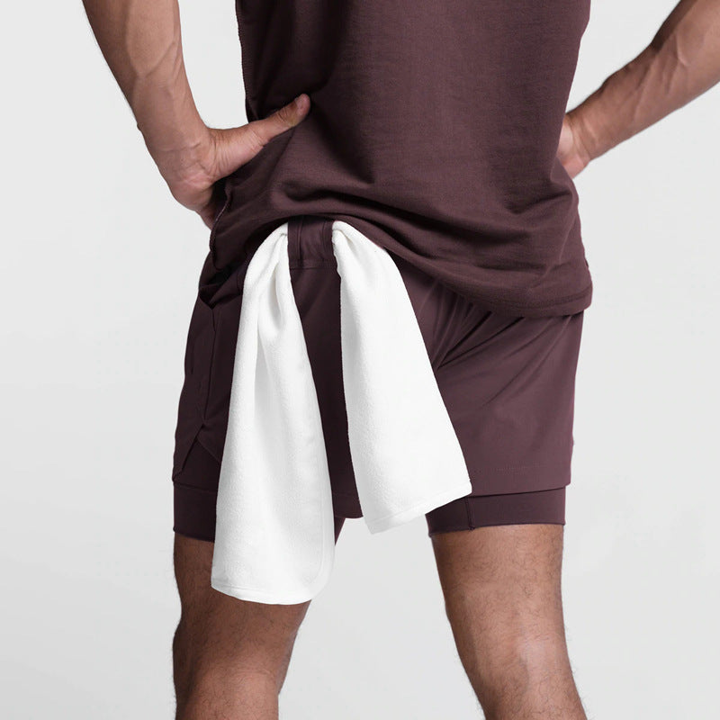Men's 2-in-1 Running Shorts | Breathable Double Layer Fitness Gear