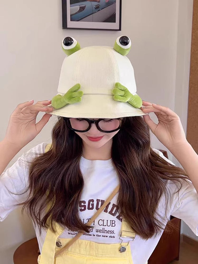 Cute Big Eyes Frog Bucket Hats | Stylish Sun Protection Cap